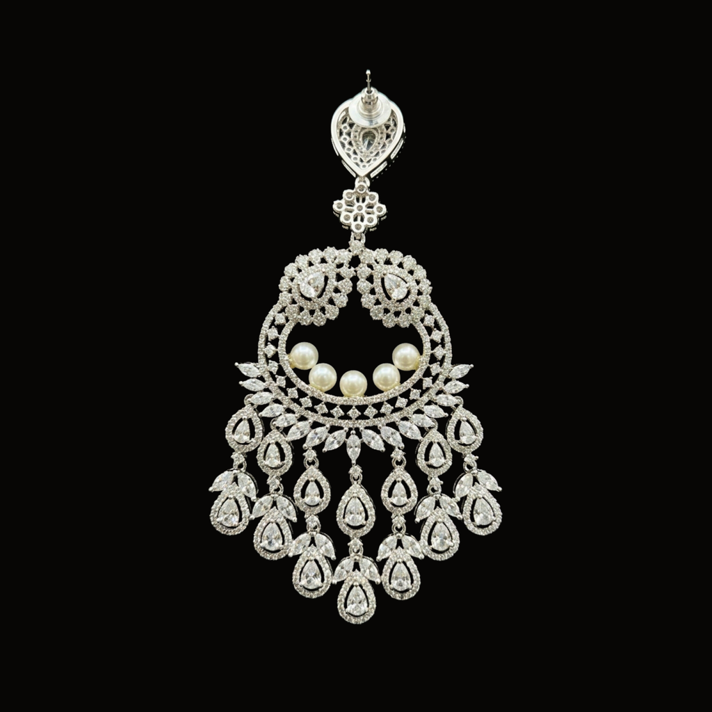 Véskara Noor Diamond &amp; Pearl Chandelier Earrings