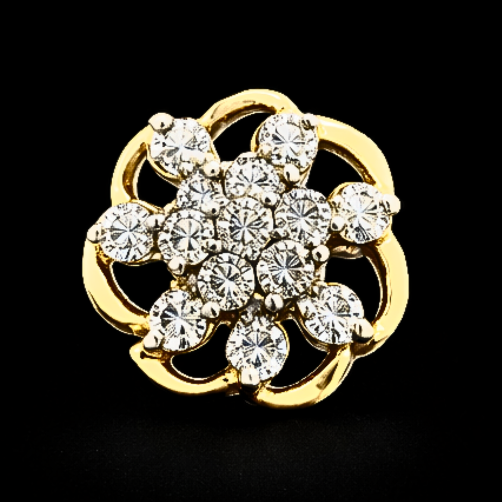 Véskara Blossom Diamond Floral Stud Earrings