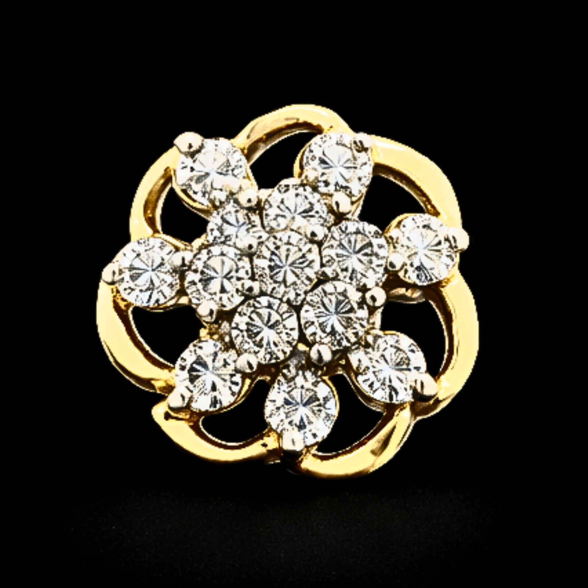 Véskara Blossom Diamond Floral Stud Earrings