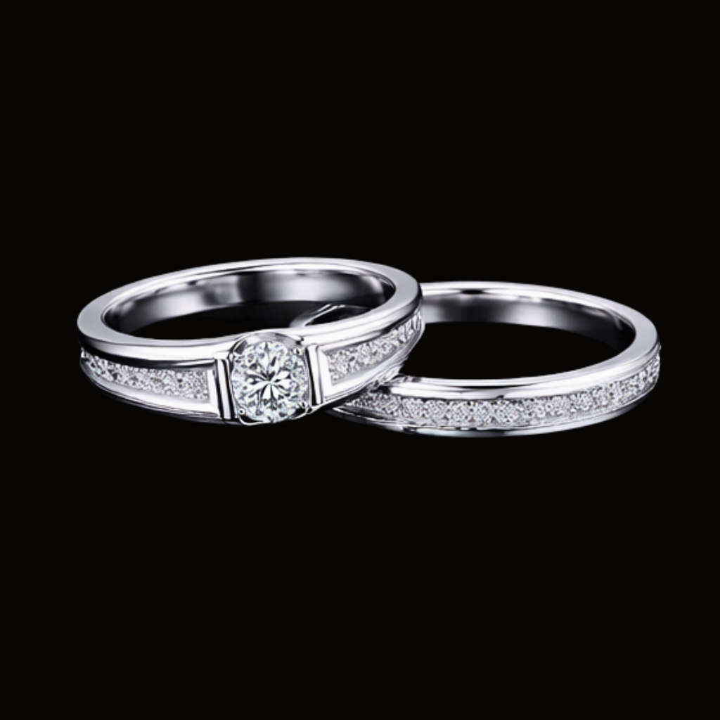 Véskara Eternal Unity Diamond Couple Rings – Classic His & Hers Matching Set