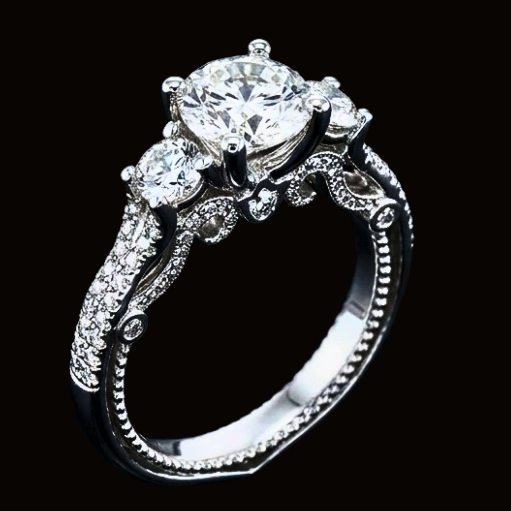 Véskara Two Tone Diamond Stackable Ring – Modern Luxury Stacking Band