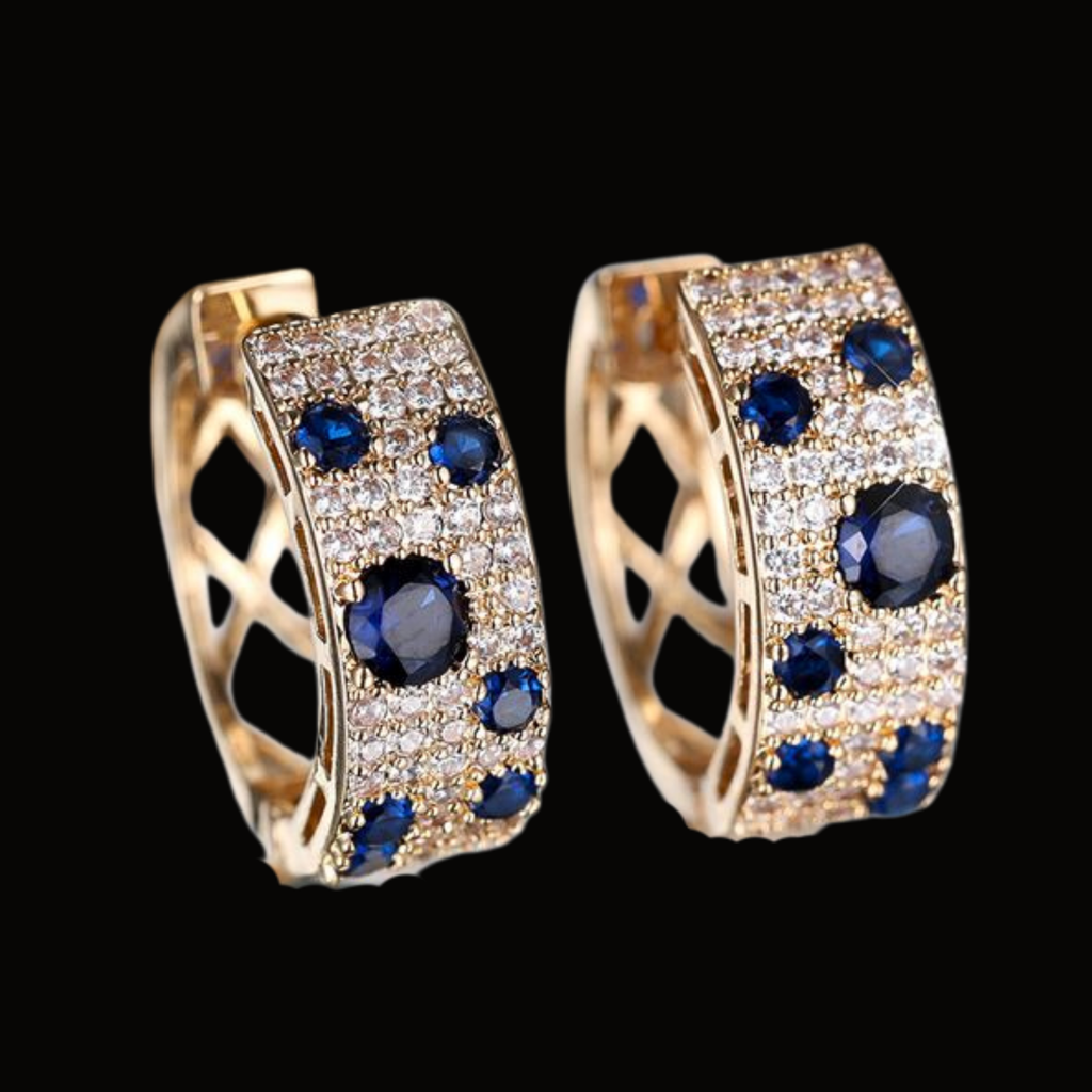 Véskara Sapphire Constellation Diamond Stud Earrings
