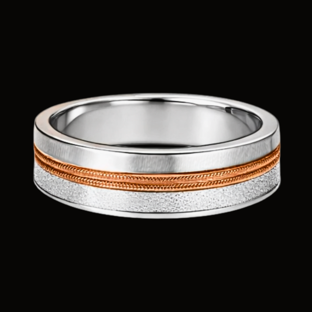 Véskara Two-Tone Diamond Stackable Ring Set – Luxury Layering Stack Rings