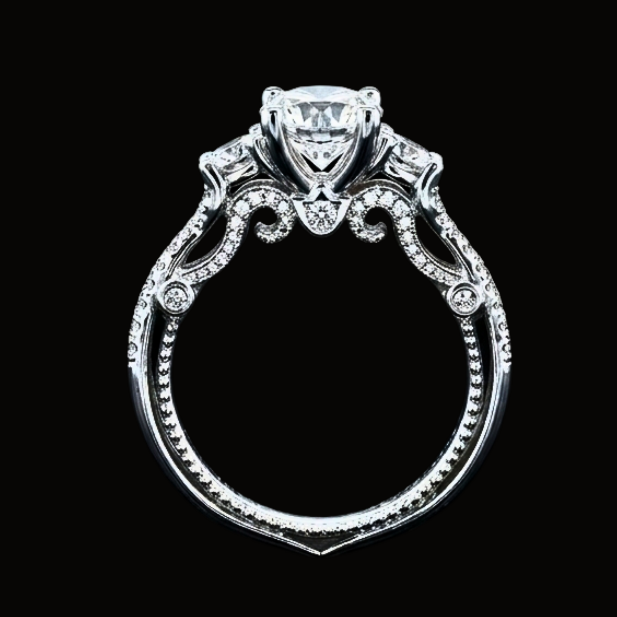 Véskara Two Tone Diamond Stackable Ring – Modern Luxury Stacking Band