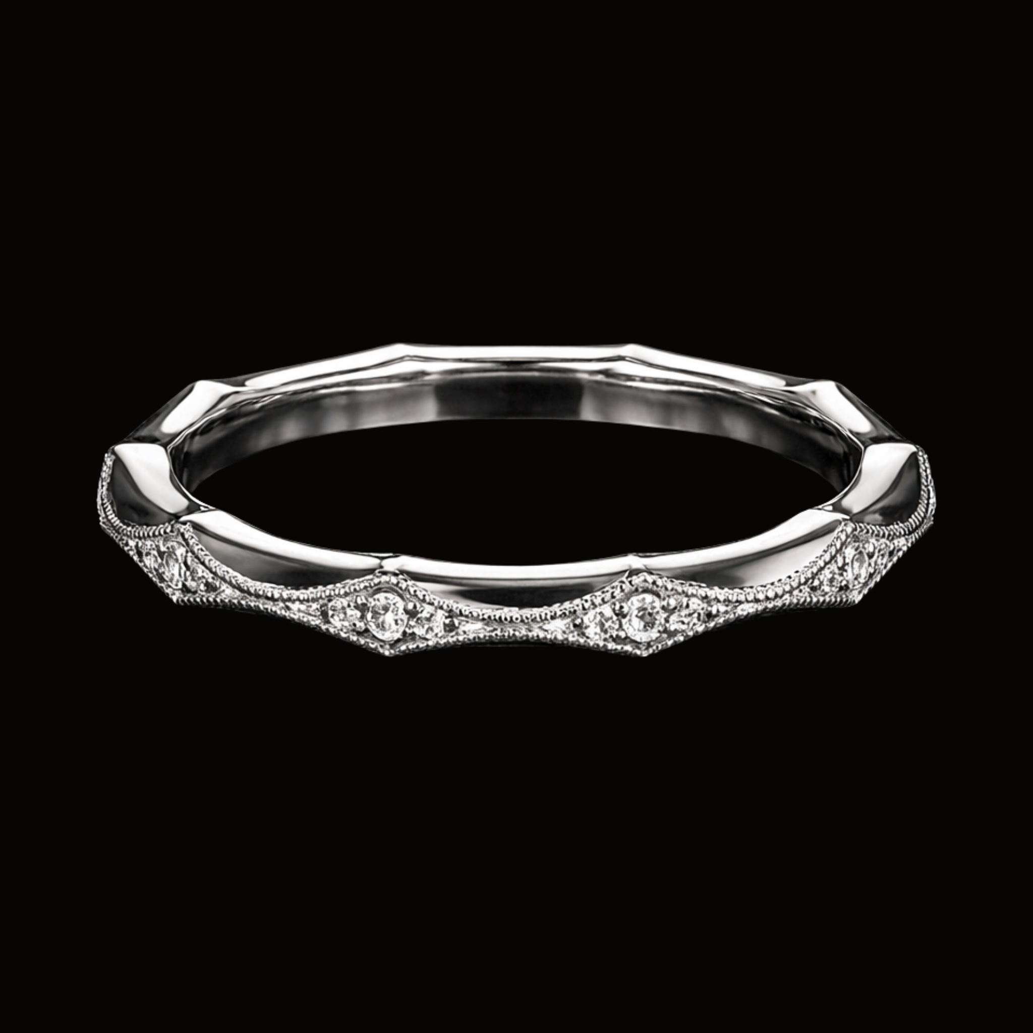 Véskara Vintage Diamond Stackable Ring Set – Luxury Layered Stacking Rings