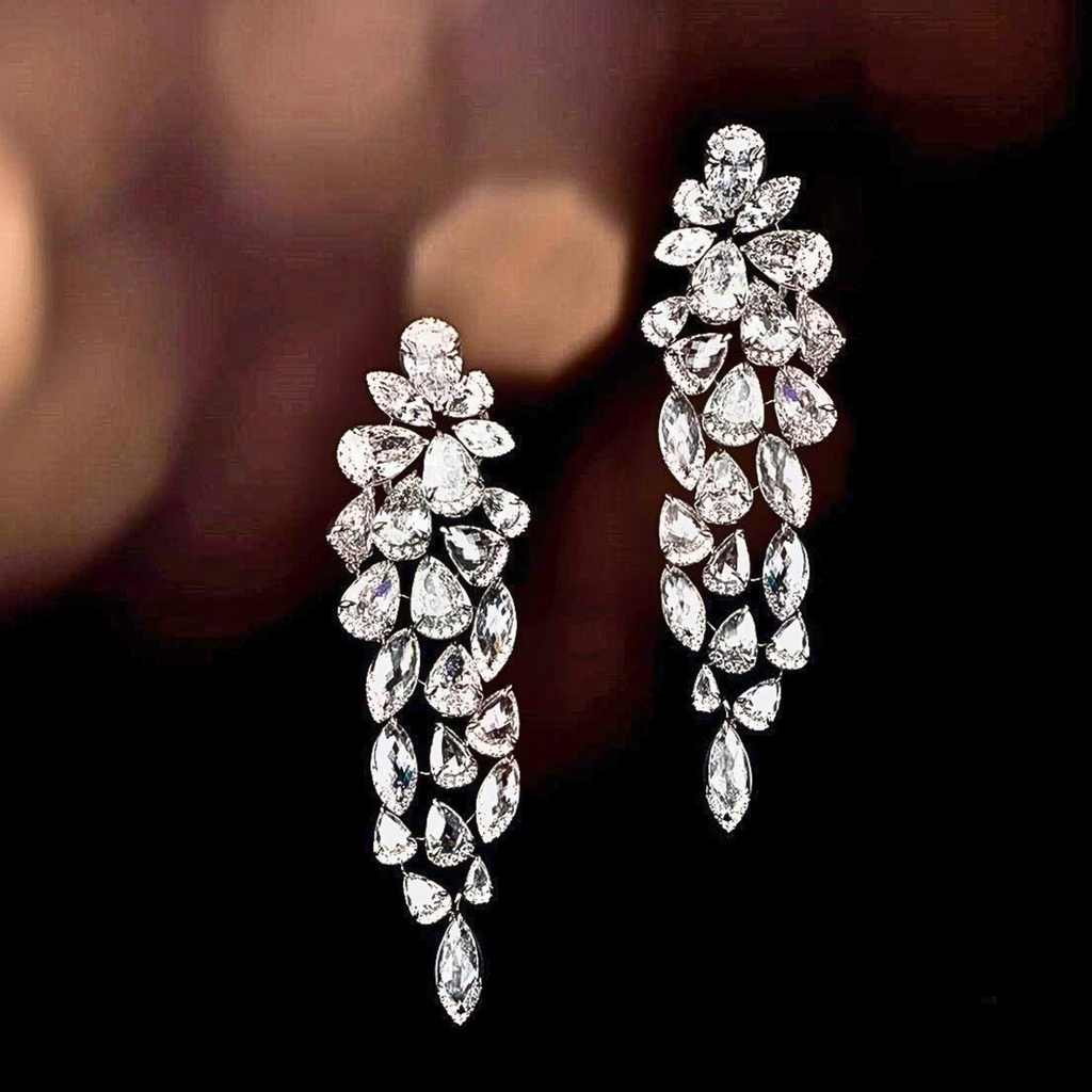Véskara Celestia Diamond Cascade Dangle Earrings