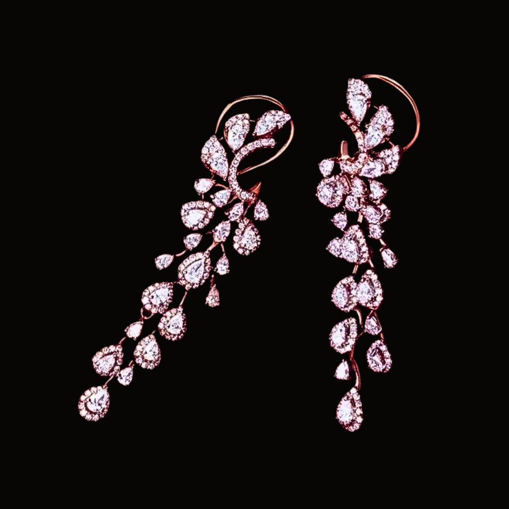 Véskara Seraphina Diamond Cascade Drop Earrings