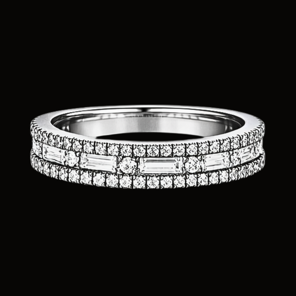 Véskara Diamond Bridal Stackable Ring Set – Luxury Engagement & Stacking Bands