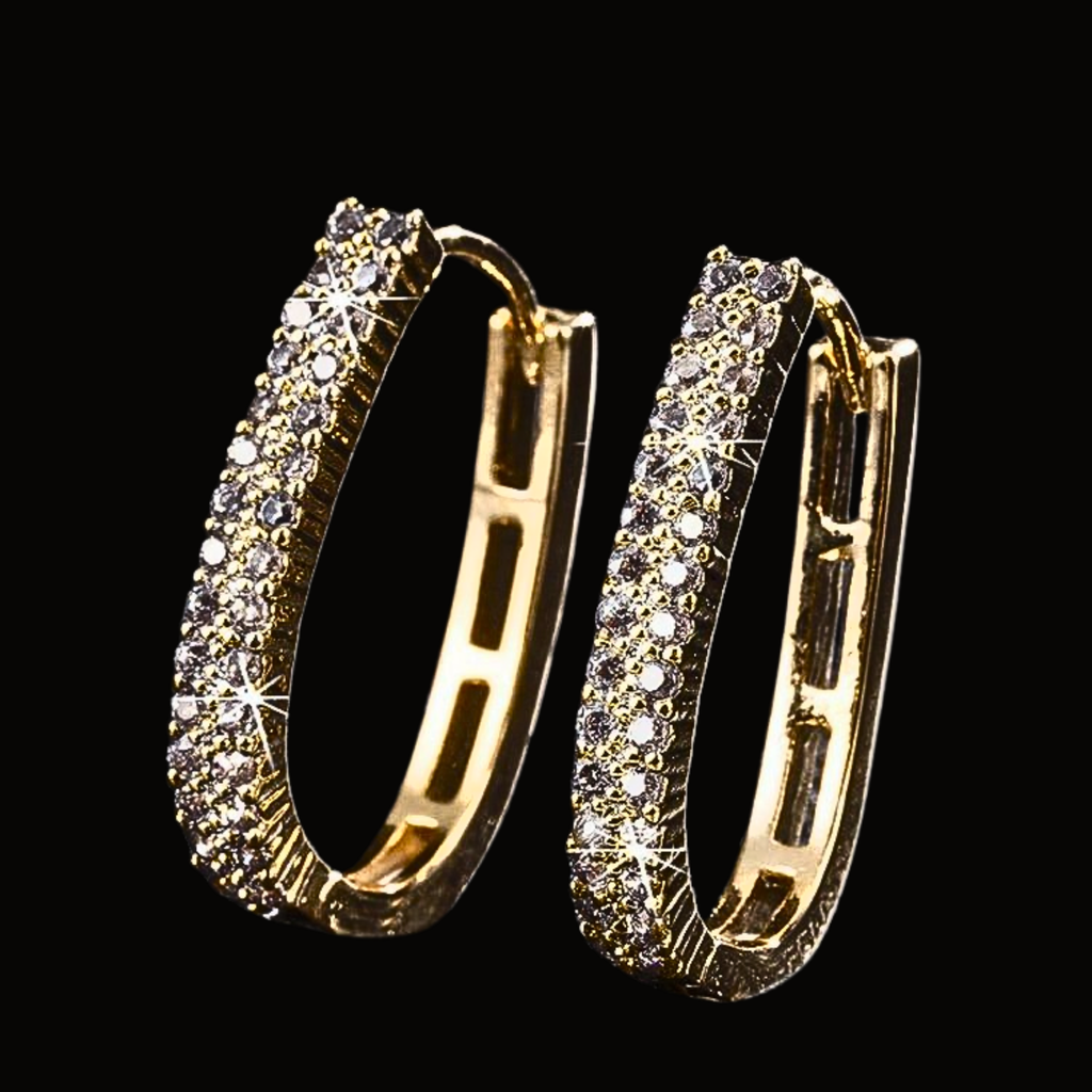 Véskara Pavé Diamond Hoop Earrings