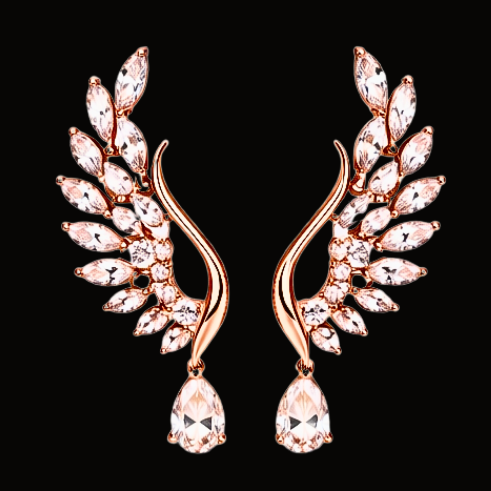 Véskara Aurelia Marquise Diamond Drop Ear Cuff