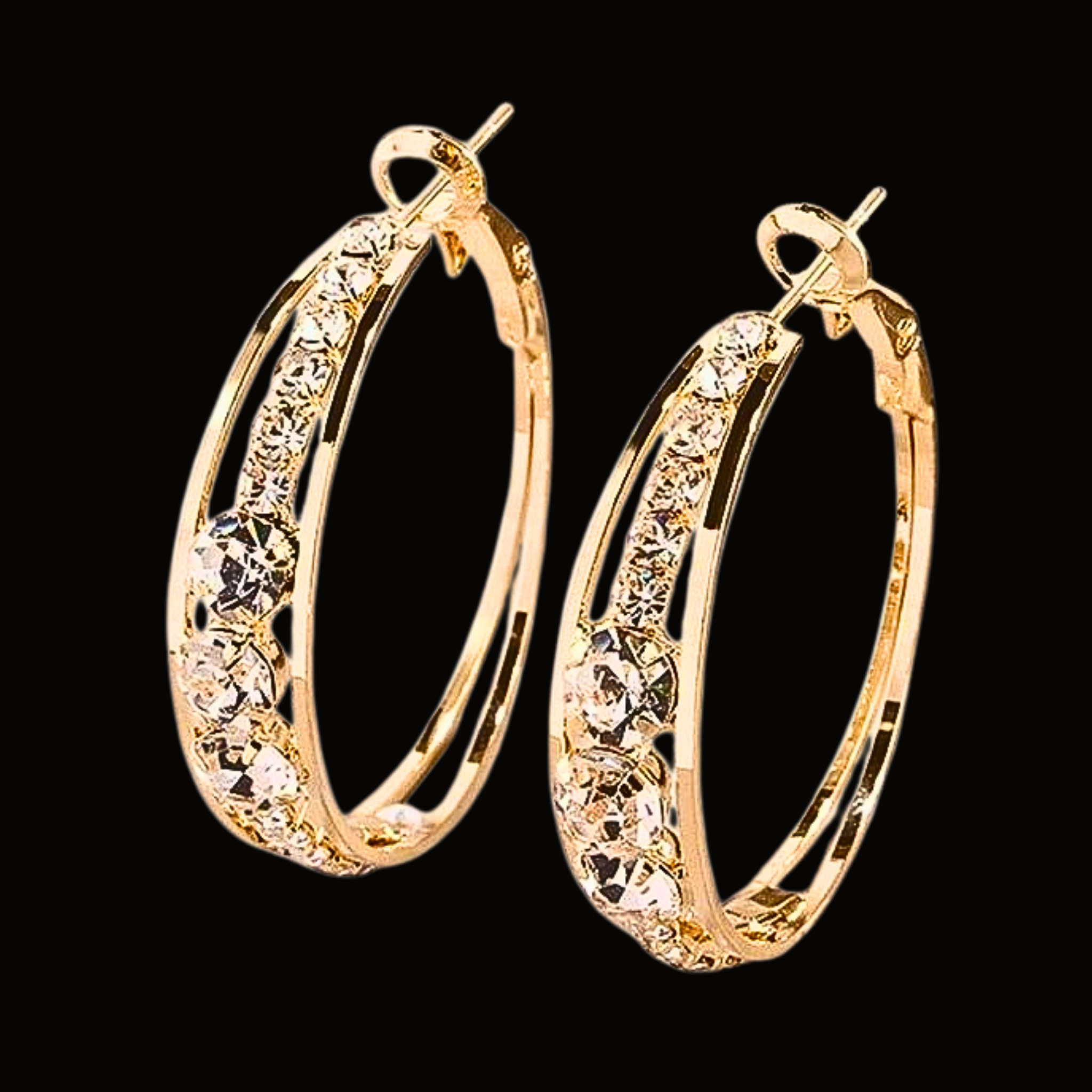 Véskara Radiant Diamond Hoop Earrings