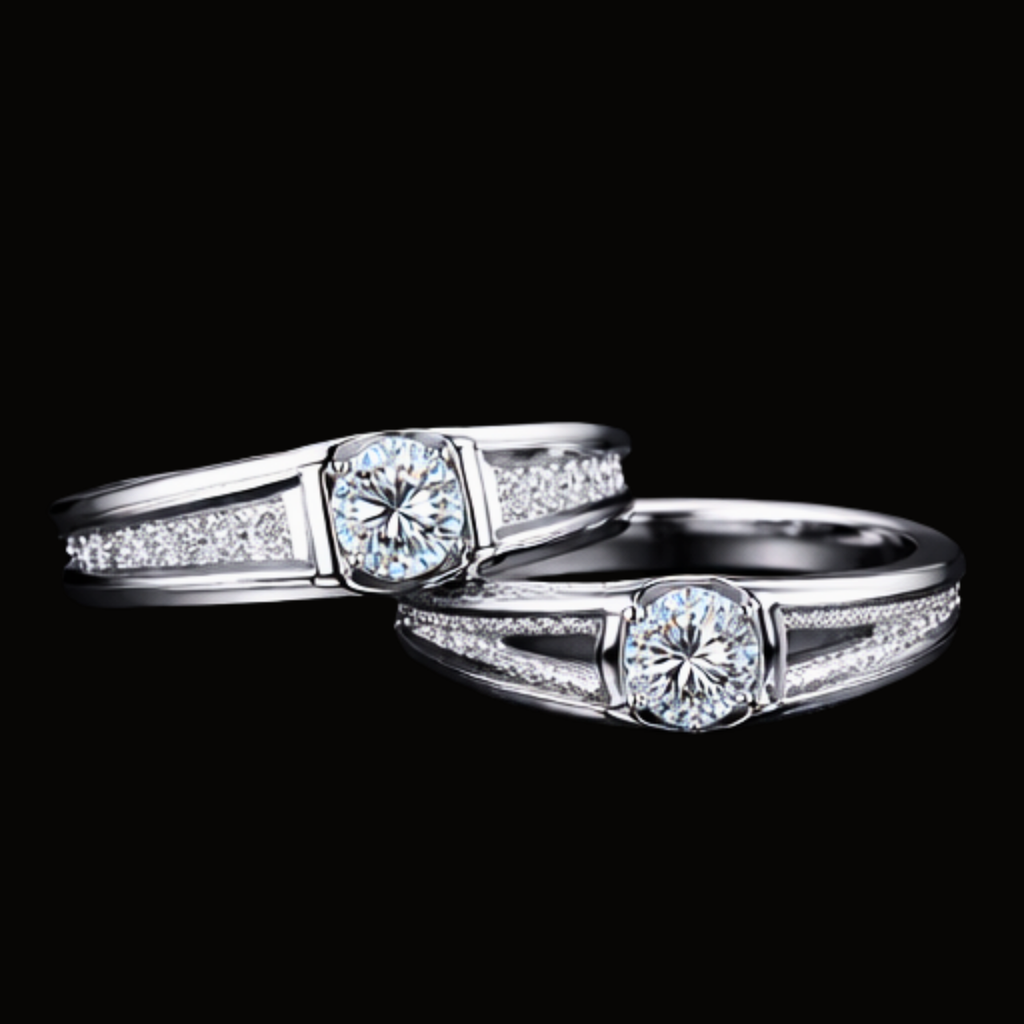 Véskara Eternal Unity Diamond Couple Rings – Classic His & Hers Matching Set