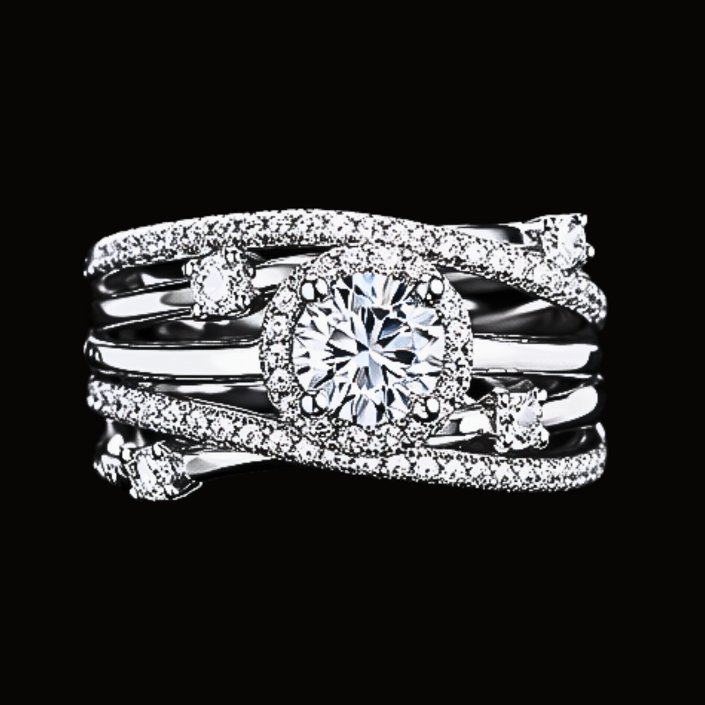 Véskara Eternal Halo Diamond Engagement Ring