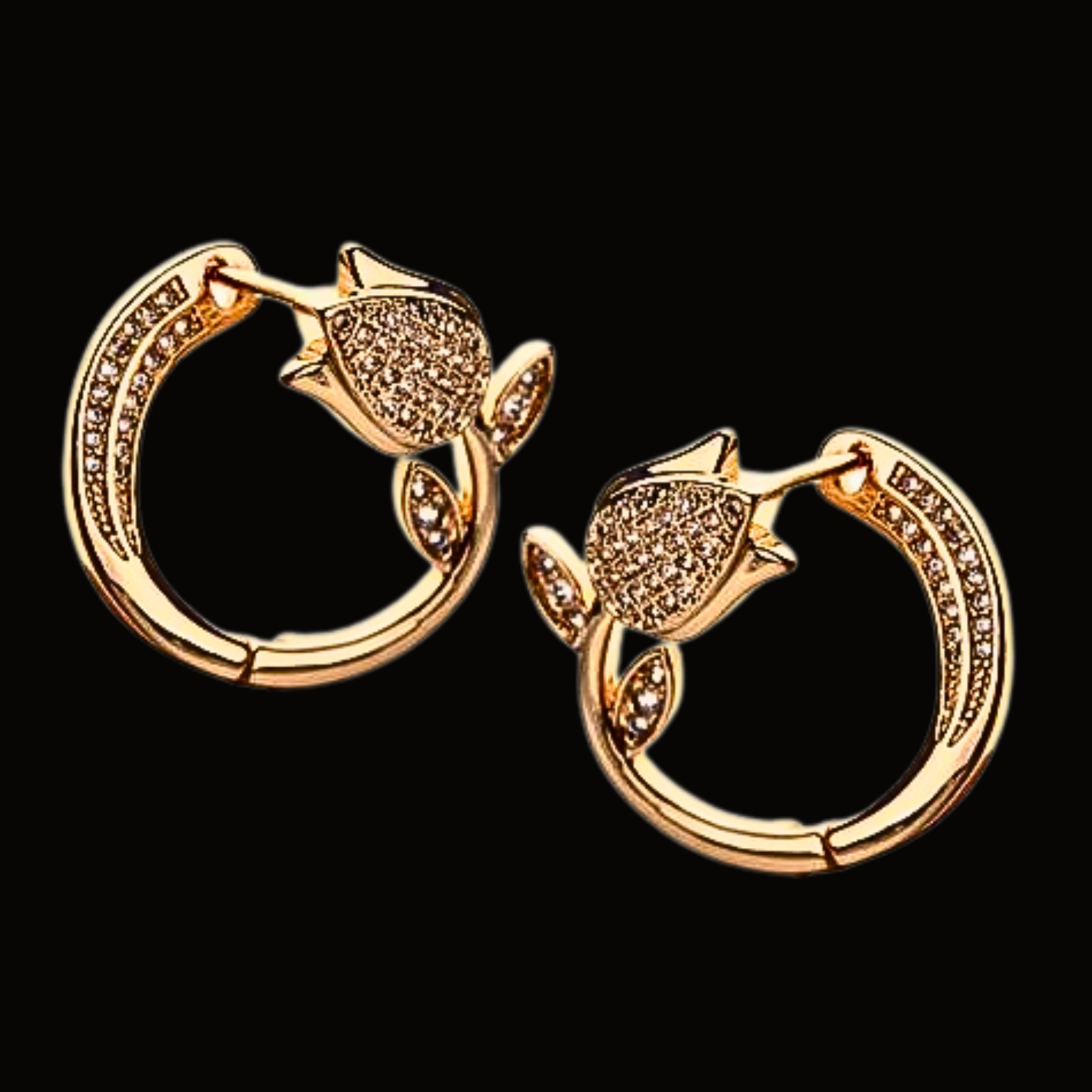 Véskara Diamond Turtle Hoop Earrings