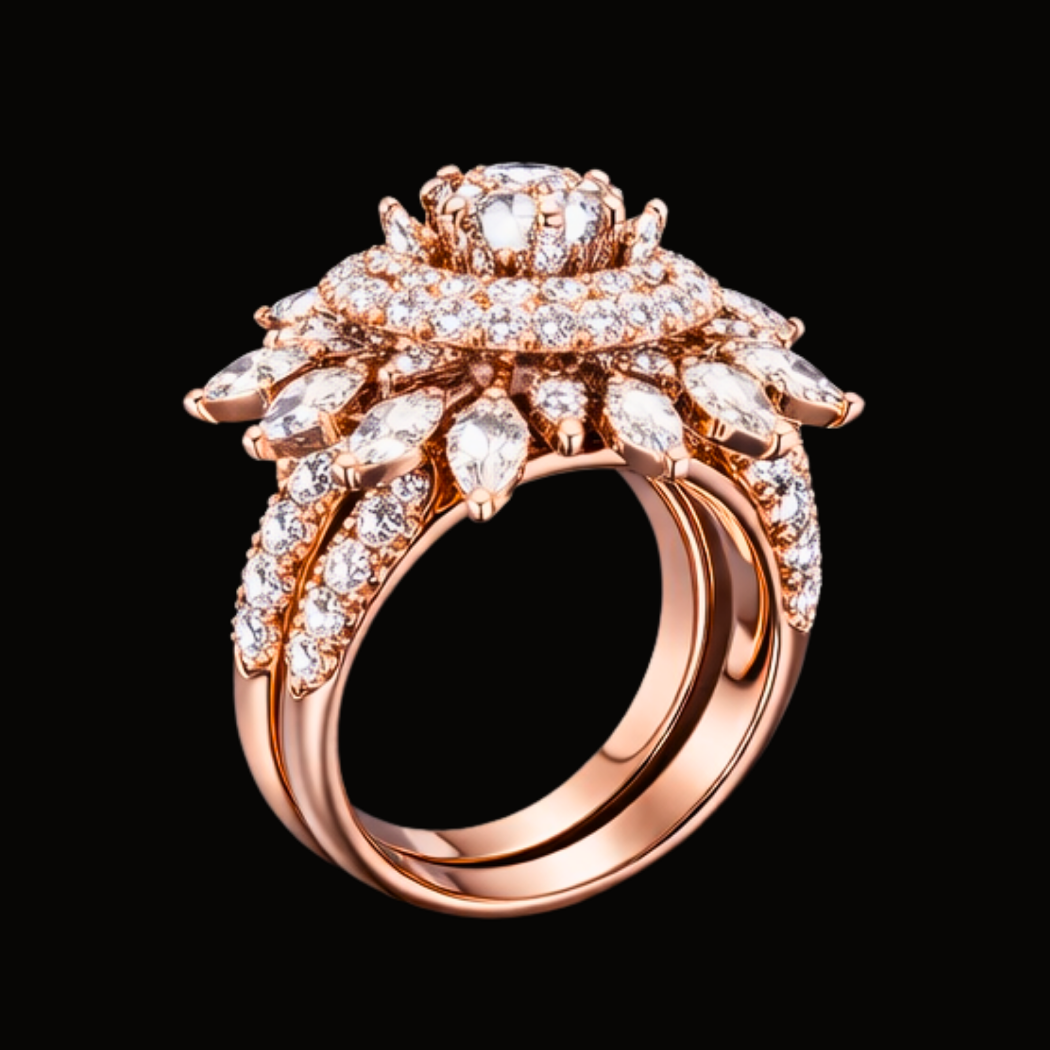 Véskara Radiant Bloom Diamond Statement Ring