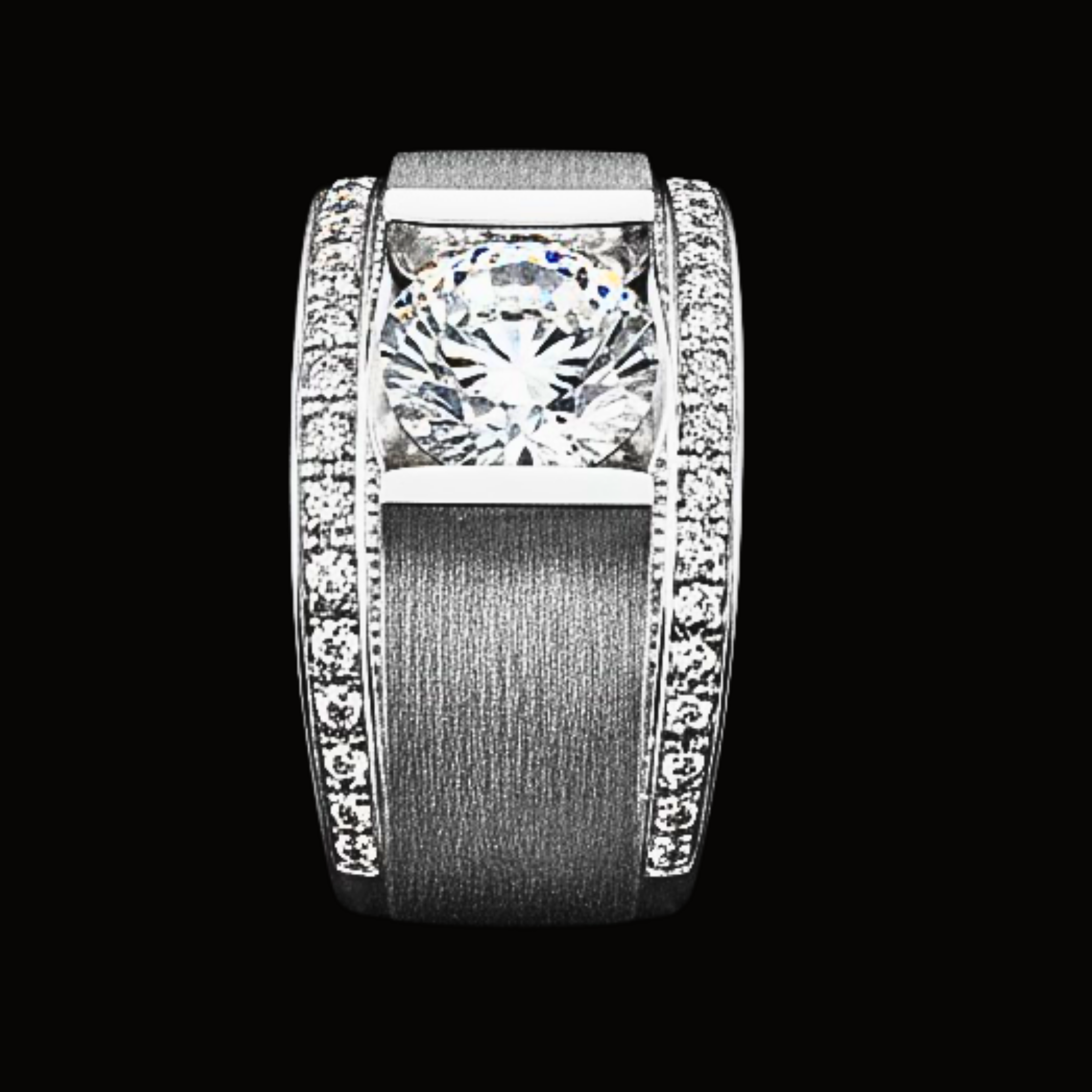 Véskara Men's Bold Solitaire Diamond Statement Ring
