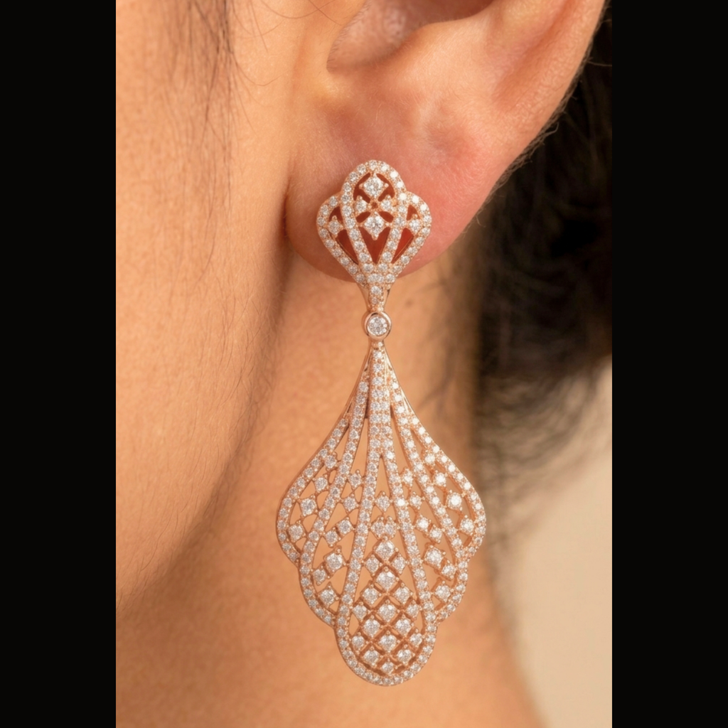 Véskara Seraphine Lace Drops Earrings