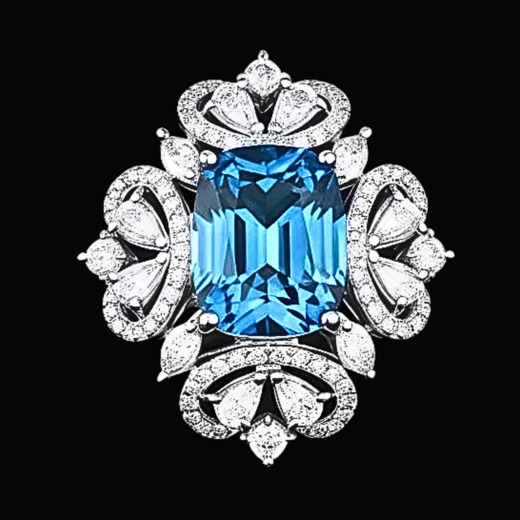 Véskara Azure Bloom Diamond Ring