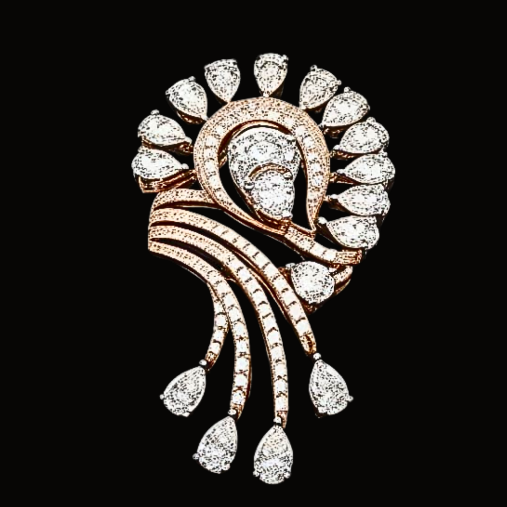 Véskara Radiant Cascade Diamond Ring