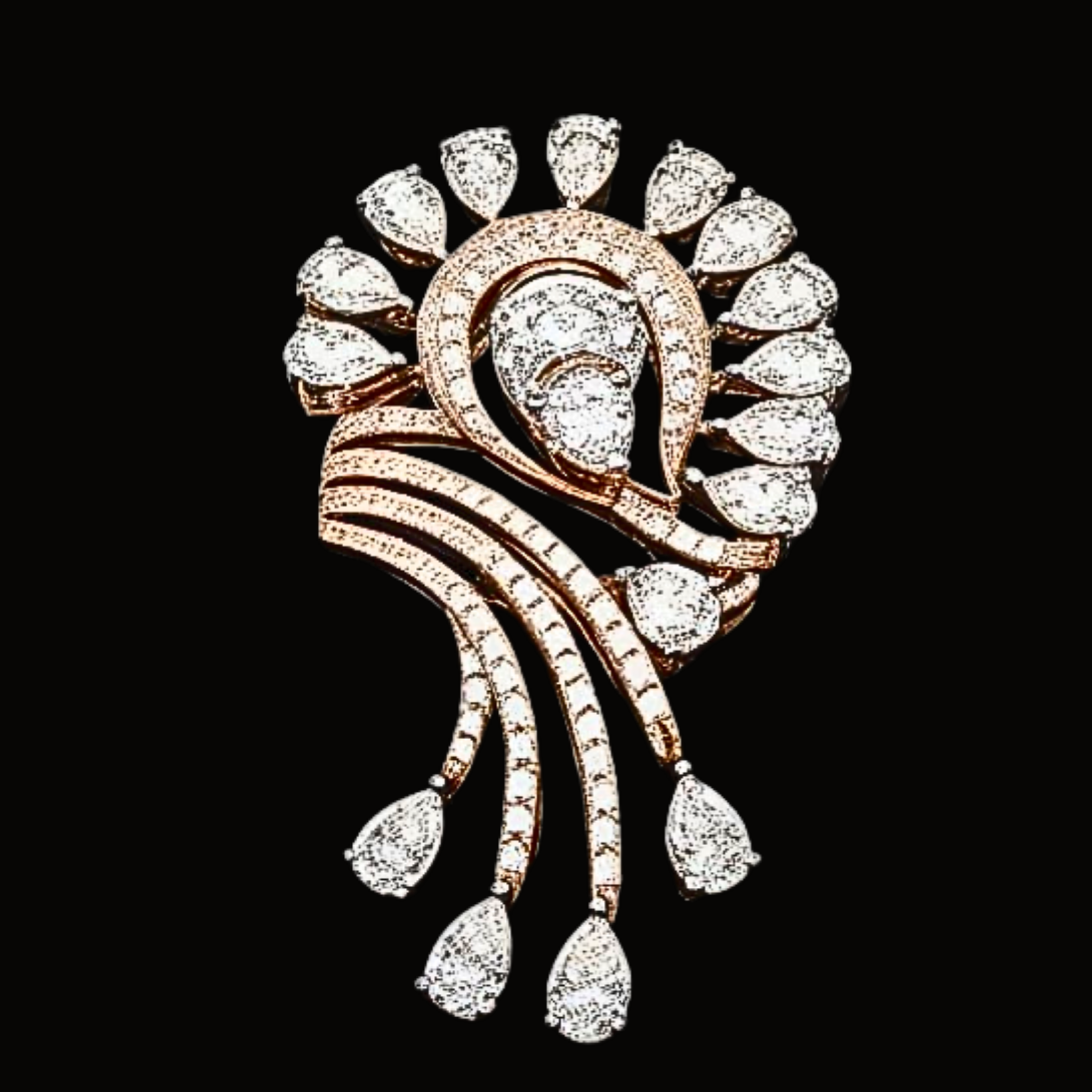 Véskara Radiant Cascade Diamond Ring