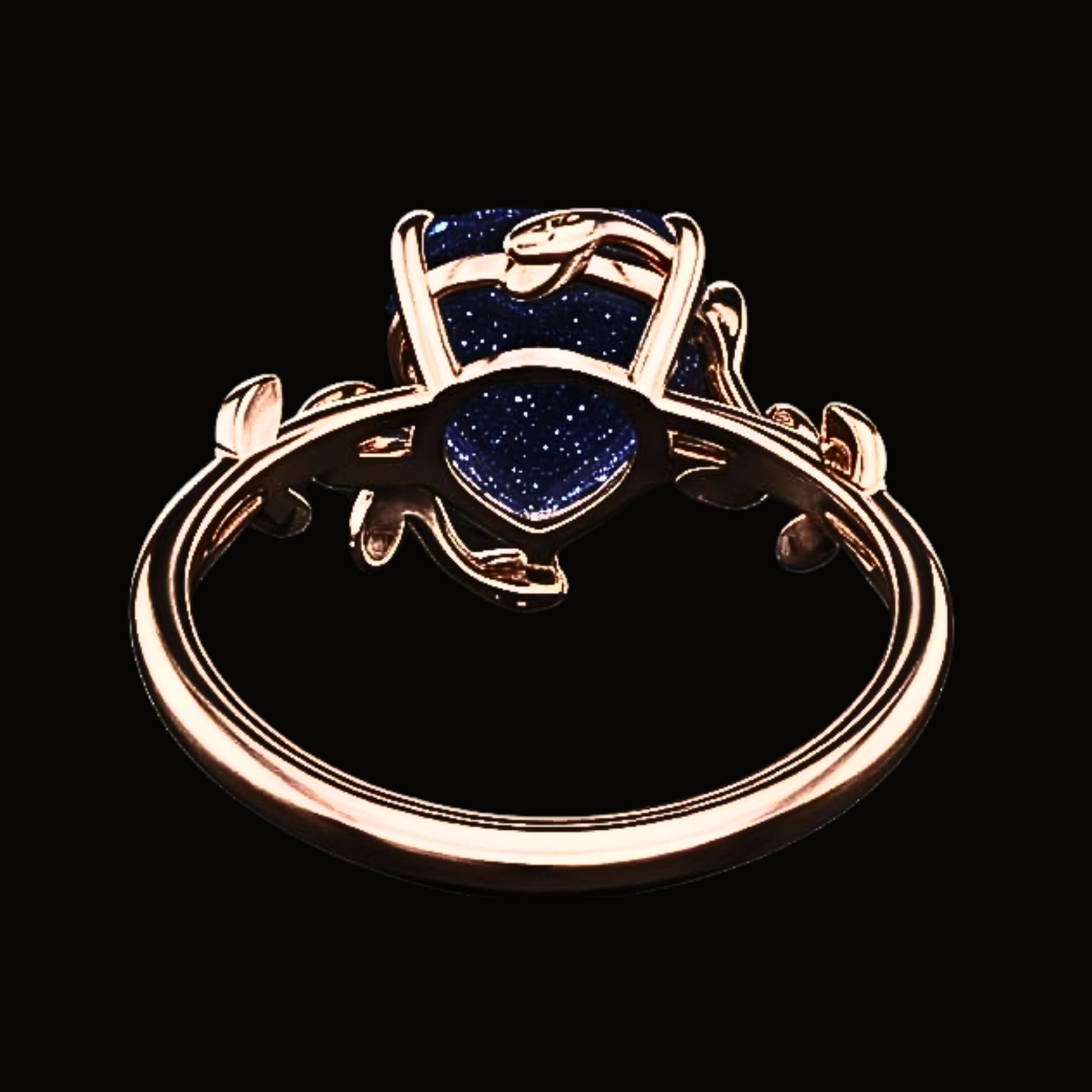 Véskara Midnight Ivy Heart Ring