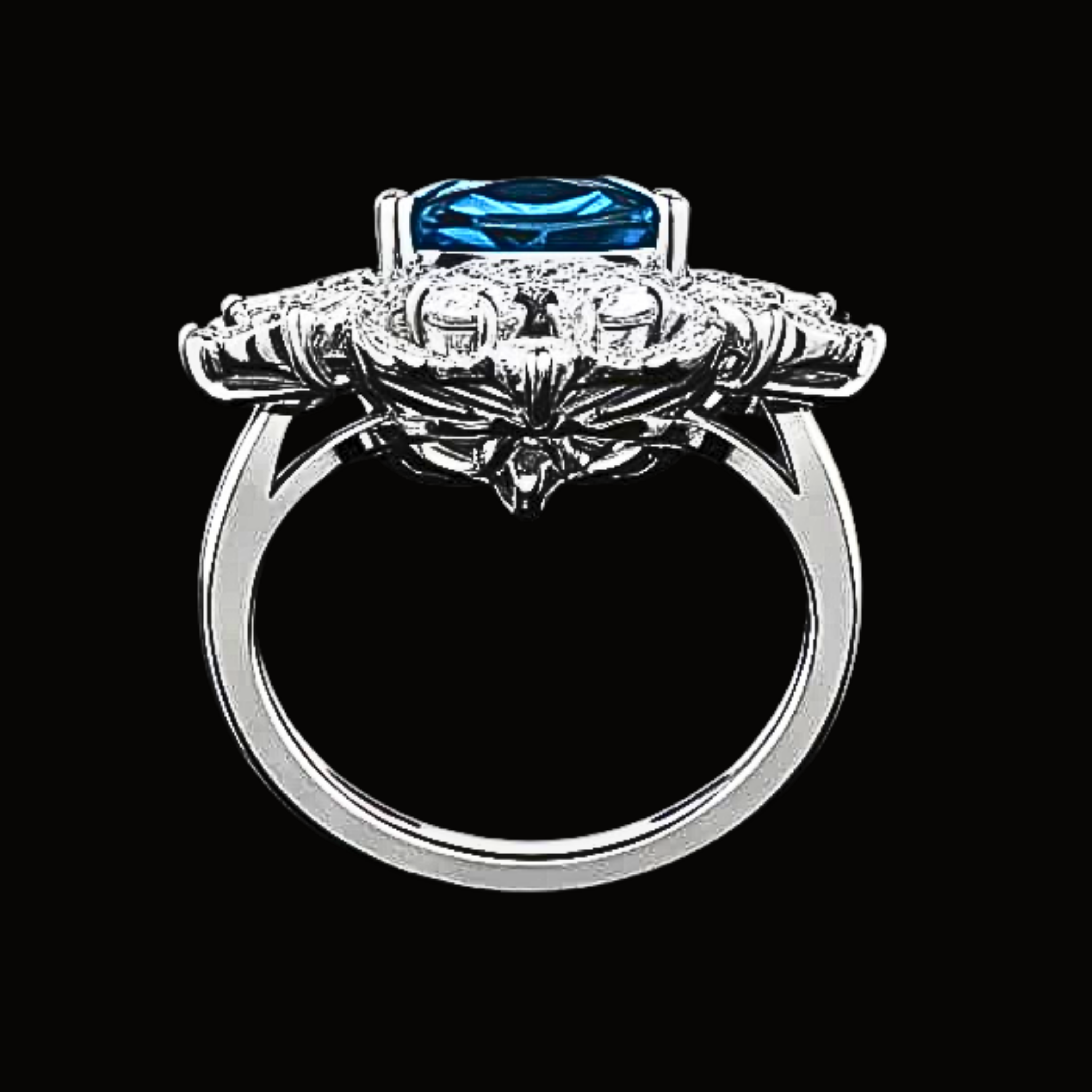 Véskara Azure Bloom Diamond Ring