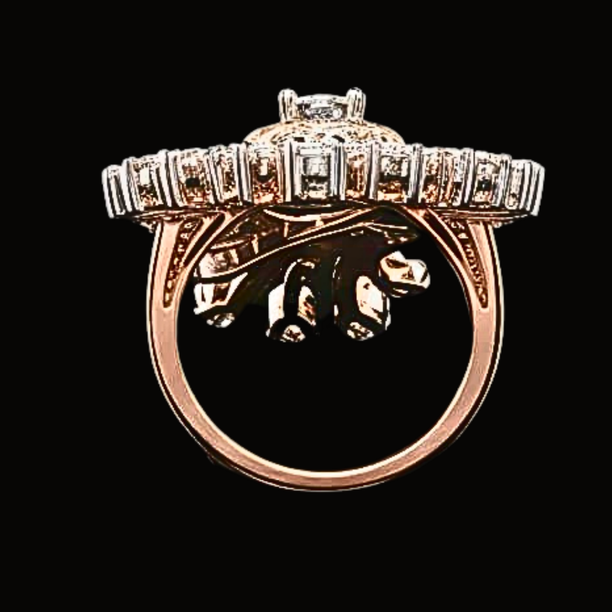 Véskara Radiant Cascade Diamond Ring