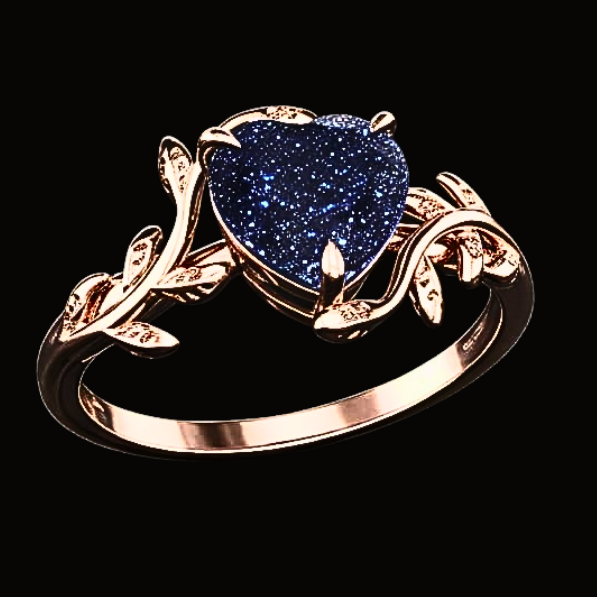 Véskara Midnight Ivy Heart Ring