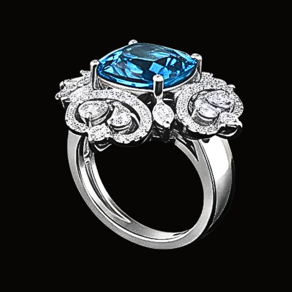 Véskara Azure Bloom Diamond Ring