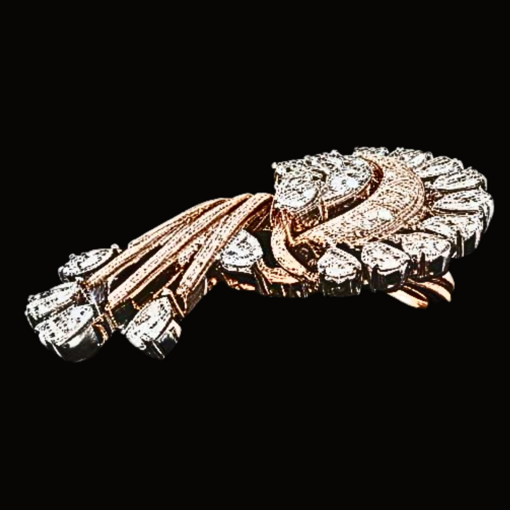Véskara Radiant Cascade Diamond Ring